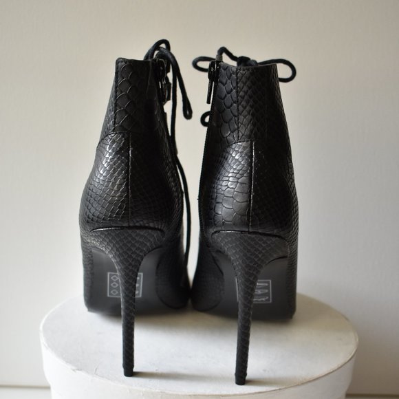 Asos Peep Toe Shoe Boots Black - Picture 5 of 8
